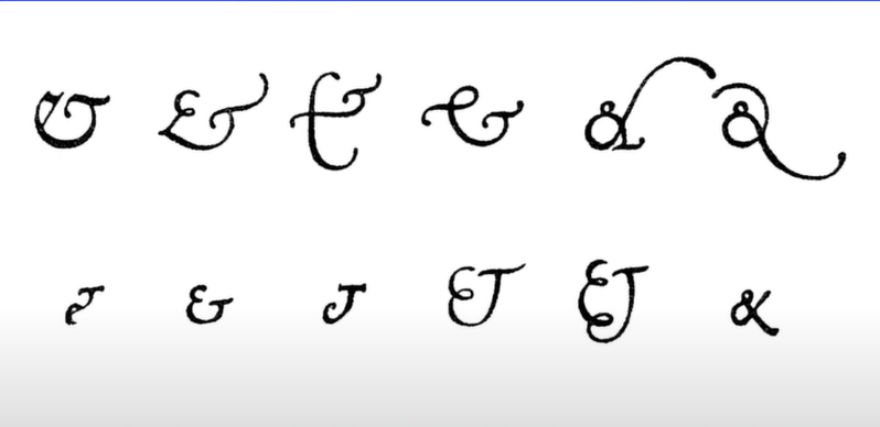 Ampersands by Ludovico Vicentino (1475–1527)