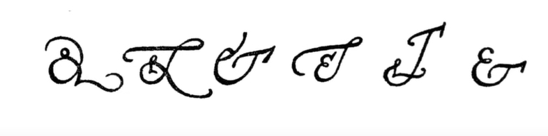 Ampersands by Gérard Mercator (1512–1594)