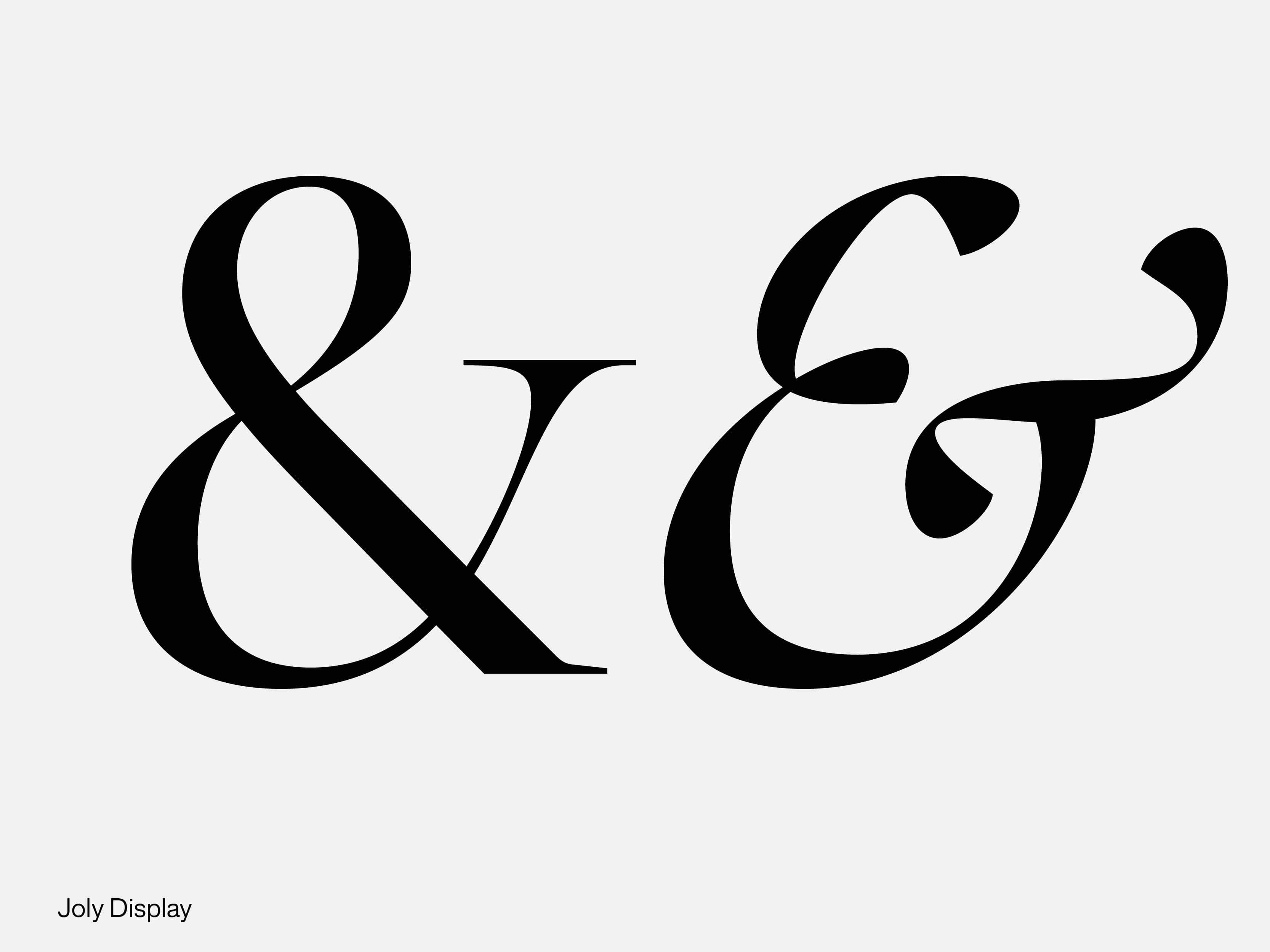 Ampersands in Joly Display